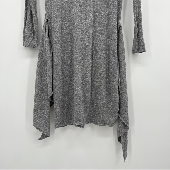 Monrow Tie Front Dress in Granite Grey Long Sleeve Size Small - Picture 6 of 15